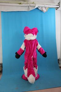Unisex logotipo personalizado Fox Dog Fursuit mascota disfraz hecho a mano piel larga Cosplay para Halloween celebración <span class=keywords><strong>carnaval</strong></span> <span class=keywords><strong>perro</strong></span> hembra - Product Image 3