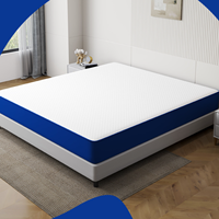 Matelas à ressorts ensachés de taille King en mousse haute densité écologique avec personnalisation de la marque en gros pour la chambre d'hôtel, le mobilier de maison