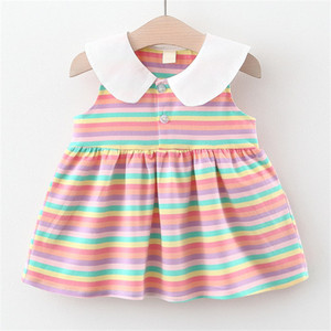 Articles les plus vendus, robe de fantaisie rose arc-en-ciel de haute couture pour bébé fille avec personnage de dessin animé, fabriquée en Chine - Product Image 3