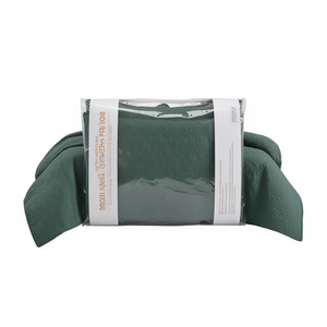 Juego de Edredón Reversible Miaomiao de 3 Piezas, Cubrecama Verde Sólido, Diseño Acolchado para Todas las Temporadas - Product Image 1