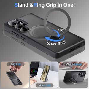 Funda de Teléfono Magnética Giratoria 360° de Lujo al por Mayor para Samsung S26 Ultra S25 Plus, Soporte con Acabado Mate, Estilo Ejecutivo para <span class=keywords><strong>Hombre</strong></span> - Product Image 2