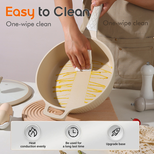 Luxury White Die Cast Aluminum Cookware Set 15pcs Textured Diamond Pattern Non-Stick Pots and Pans With Wood <strong>Knobs</strong> Casseroles - Product Image 6