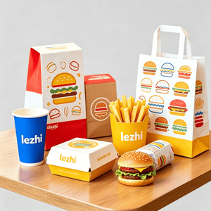 Cajas de Cartón Kraft para Hamburguesas y Papas Fritas de McDonald's, Impresión Personalizada, para Comida Rápida para Llevar, Venta al Por Mayor - Product Image 2