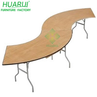 Table pliante en bois, d'argent 12ft/8ft, location de banquets