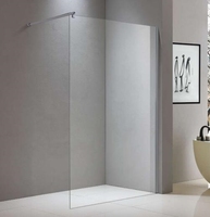 Écran de douche séparé en verre trempé sec-humide personnalisable sans cadre pour salle de bain