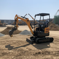 Nouvelle livraison gratuite JIAHE Mini-excavatrice sur chenilles de 1,5 tonne, godet de 0,025 m, moteur EPA de 10,2 kW, petite machine de terrassement