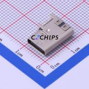 MC-324 USB Connector Through hole Component (THT) Connector Type-C USB 2.0 Female Side Insert - Product Image 1