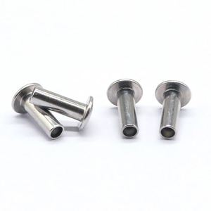 Rivets semi-tubulaires en acier inoxydable, tête de 2 mm et 3 mm, finition brillante, norme ISO, tailles personnalisables, couleur argent, pour l'électronique - Product Image 1
