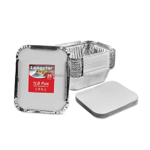 Conteneur alimentaire rectangulaire hermétique en aluminium jetable pour la préparation des repas, idéal pour le réfrigérateur, le congélateur et la cuisine - Product Image 5