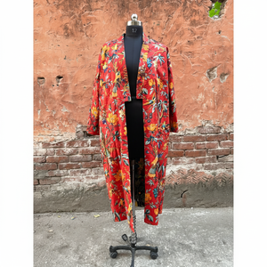 Peignoir réversible pour femme, tenue longue de nuit, Style Kimono, imprimé indien, Hippie, vente en gros - Product Image 1