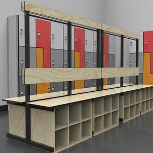 अनुकूलित आउटडोर इलेक्ट्रॉनिक लॉकर एचपीएल धातु अलमारी कर्मचारी लॉकर कॉम्पैक्ट टुकड़े के साथ - Product Image 4