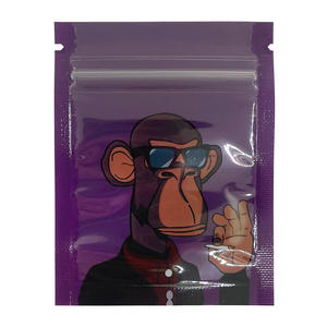 Bolsa de dulces de dibujos animados mixtos de mono 1g impresa personalizada embalaje de bolsa ziplock con sello de tres lados - Product Image 3