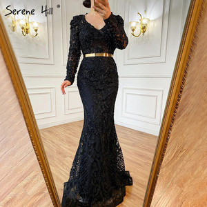 Long Sleeve Black Lace Mermaid Dress - Elegant & Sheer Long Sleeve Black Lace Mermaid Dress - Elegant & Sheer