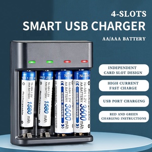 เครื่องชาร์จแบตเตอรี่ USB AA AAA รุ่นใหม่ล่าสุด BMAX 4 ช่อง ชาร์จแบตเตอรี่ <span class=keywords><strong>Ni</strong></span>-MH <span class=keywords><strong>1</strong></span>.<span class=keywords><strong>2V</strong></span> แบบสมาร์ท - Product Image 2