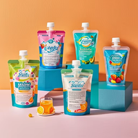 Pochette souple personnalisée avec logo imprimé et bec verseur en PE pour emballage de shampoing liquide, lotion de soin, détergent lessive et cosmétiques