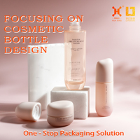 H 582 Pot cosmétique vide personnalisé, flacon pompe en verre pour toner et lotion, ensemble d'emballage pour soins de la peau avec col en PP, impression de surface personnalisée