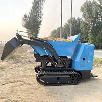 Mini-dumper sur chenilles auto-chargeur 4x4 certifié EPA, dumper hydraulique sur chenilles pour travaux de construction et de jardinage