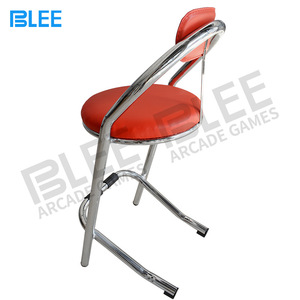 เก้าอี้อาร์เคดบลี เบาะหนังสีแดง โครงเหล็กสแตนเลส สูง 55 ซม. เก้าอี้เกมมิ่ง - Product Image 4