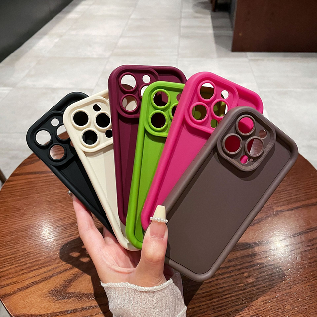 Silicone TPU Phone Case for IPhone 17 Air 15 16 14 13 Pro Max 12 11 Pro X XS MAX XR 6 7 8 Plus Shockproof Colorful Back Cover