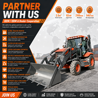 Dukung OEM ODM Backhoe Loader FULCORE dengan Mesin Turbocharged 82kW Rendah Kebisingan untuk Perawatan Jalan Backhoe Loader