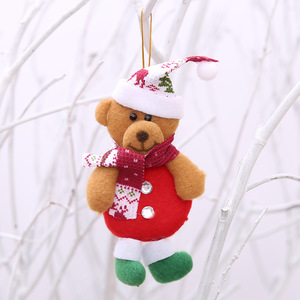 Christmas Plush <b>Doll</b> Ornaments Santa Bear Snowman Elk Christmas Hanging <b>Doll</b> Ornaments for Christmas Party Holiday Supplies - Product Image 3