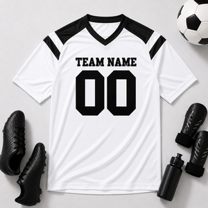 Maillot de football rouge personnalisé pour homme, manches courtes, col en V, impression par sublimation, séchage rapide, nom et numéro de l'équipe 00, taille adulte - Product Image 5