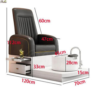 Silla de spa de un solo pie para salón de uñas, silla de estación de hidromasaje <span class=keywords><strong>Lotus</strong></span> Darcy Pink pedicura, silla de spa con luz Led para hombres - Product Image 6