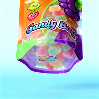 MOPP recyclable de qualité alimentaire personnalisé avec fenêtre transparente sac à fermeture éclair supérieure pochette debout en mylar pour bonbons chocolat collations taille personnalisée