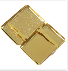 Étui à cigarettes portable en métal doré de style vintage, <span class=keywords><strong>personnalisable</strong></span>, gravé sur mesure, luxueux et étanche - Product Image 2