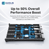 Serveur en rack haute performance FusionServer 2288H V7 2U d'origine, double processeur Intel Xeon Scalable Gen 4, DDR5 4800MT/s, PCIe 5.0