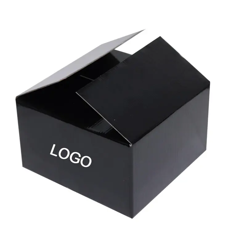 Özel Logo mat siyah renkli şapka hediye kutusu Mailers beyzbol şapkası kraft el işi kağıdı ambalaj oluklu nakliye posta kutuları