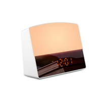 Intelligente Simulation bunte FM-Radio Weck licht Sonnenaufgang Tisch Wecker führte digitale Wekker Fabrik