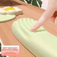 Alfombrilla de Ratón Ergonómica Personalizada con Forma de Flor, de Cuero PU y Espuma, con Soporte para Muñeca, para Juegos