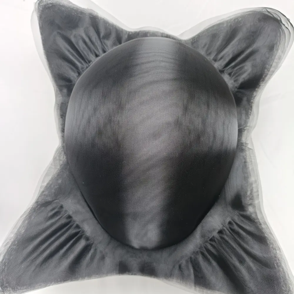 फैक्टरी मेड फीता टौपी आधार शुद्ध Y-4005R काले रंग विग टोपी आधार जाल बनाने के लिए wigs