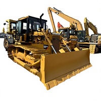 Bulldozer sur chenilles d'occasion CATD6D de 16 tonnes avec roulement de moteur, conçu pour l'installation de pipelines souterrains multi-terrains et doté d'une conception économe en énergie