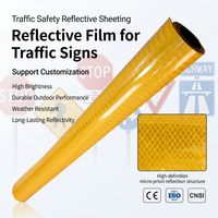 Rouleau de film réfléchissant imperméable Lianxing, film réfléchissant acrylique haute visibilité pour la sécurité routière, les panneaux d'avertissement