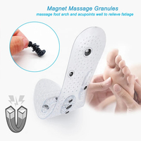 Semelles magnétiques d'acupression en gel avec soutien de la voûte plantaire, amortissantes, pour massage des pieds, perte de poids et soulagement par réflexologie