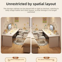 Bureau d'angle multifonctionnel intégré avec tiroir, bureau d'ordinateur modulaire peu encombrant, table d'écriture pour la maison, la chambre, le bureau des étudiants