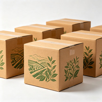 Boîtes d'emballage en carton pour thé, personnalisées et imprimées, imperméables, en carton kraft ondulé, pour aliments