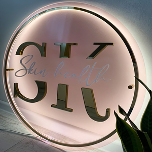 Publicidad de metal negro para exteriores, corte por láser para interiores, letrero acrílico retroiluminado personalizado, logotipo LED, tienda, salón - Product Image 4