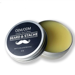 OEM y ODM a granel barba crema caja de aceite personalizado <span class=keywords><strong>bigote</strong></span> barba bálsamo lata para los hombres les importa base - Product Image 5