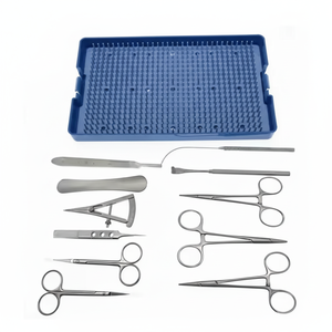 Juego de Instrumentos Quirúrgicos Ortopédicos de Acero Inoxidable Reutilizables de Precisión, Tijeras, Portaagujas, Pinzas Hemostáticas Manuales - Product Image 1