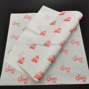 Papier d'emballage pour sandwichs et hamburgers, papier ciré de qualité alimentaire, résistant à la graisse, personnalisé - Product Image 1