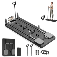 Planche de Pilates multifonctionnelle 8 en 1 Barre de poussée portable Ultimate Pilates Exercise Board Resistance Band Combination Gym