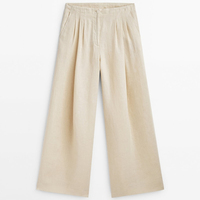 2024 nouveaux pantalons à jambes larges pour femmes pantalons en lin plissés peuvent être personnalisés couleur Haute Couture pantalons droits pour femmes