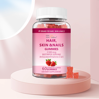 Bonbons gélifiés personnalisables pour la croissance des cheveux, des ongles et de la peau avec de la biotine et des vitamines pour des bienfaits antioxydants