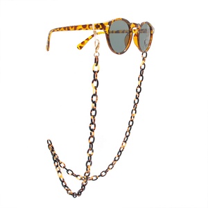 Chaîne de <span class=keywords><strong>lunettes</strong></span> vintage en acétate effet écaille de tortue - Product Image 3
