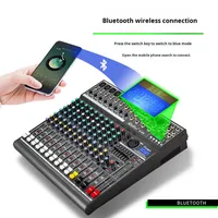Console de mixage numérique TX Series 8 12 16 canaux, entrées XLR RCA TRS, connectivité USB Bluetooth, effet de réverbération pour conférence