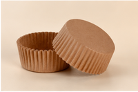 Moules à muffins jetables YuanTong en papier de pâte de bois naturelle laminé PET de qualité alimentaire pour four et friteuse à air, 2 tailles, 300 pièces