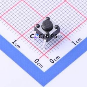 TC-1101DR-4.3H-160 Tactile Switch Through hole-4P,6x6mm Switch Single Pole Single Throw Round Button 1.6N Through Hole - Product Image 1